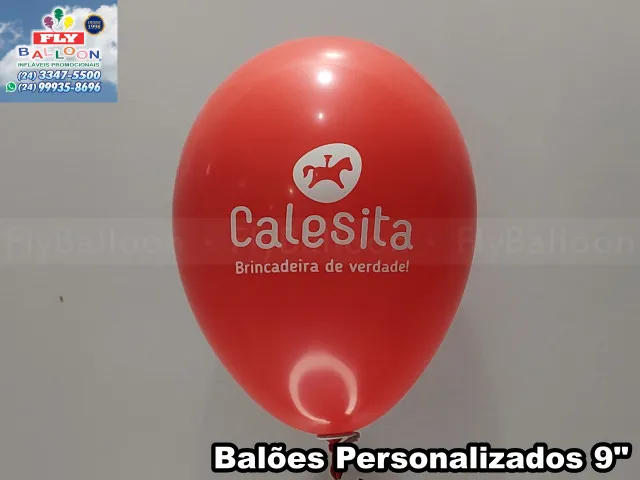 Balão customizado com logomarca para Calesita Brinquedos