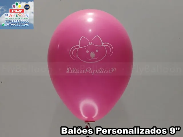 Balão customizado com logomarca para Lilica Ripilica Moda Infantil