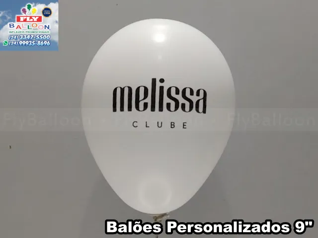 Balão customizado com logomarca para Melissa Clube